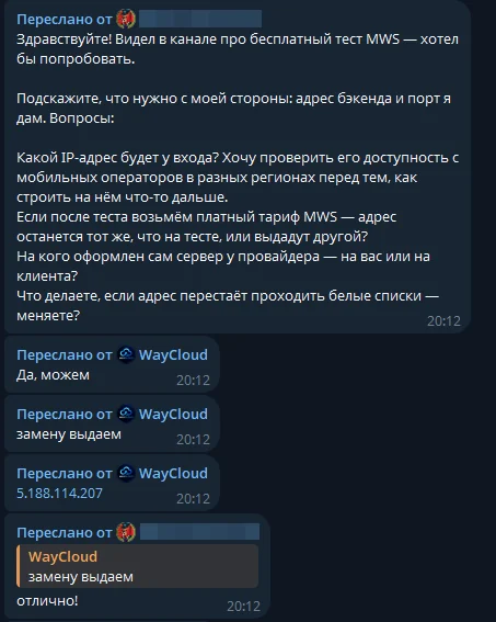 Первые вопросы продавцу о том, чей сервер и что будет при выпадении из белых списков